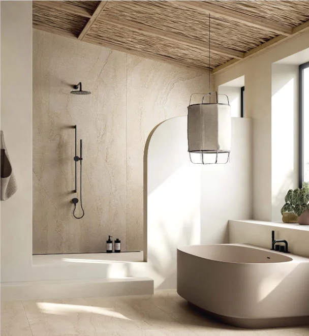 Realizace Realizace prosvětlené koupelny Sinai Beige ze serie Wide Gress 280