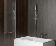 Polysan Rioni Vanová Zástěna S Pneumatickým Zdvihem, š. 710mm, Stříbrná, čiré Sklo