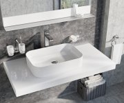 Umyvadlo Ceramic Slim R - Umyvadlo Ceramic Slim R 55, bez otvoru pro baterii, bez přepadu, bílá XJX01155002