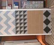 Protiskluzná retro dlažba Equipe Area15 Triangle Grey GRIP 15x15 (1.jakost) (skladem)