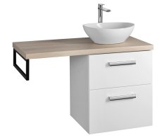 Aqualine Vega Sestava Koupelnového Nábytku, š. 97,5 Cm, Bílá/dub Platin