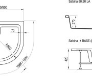 Sprchová vanička Sabina - Vanička Sabina 90x90 LA A217001020