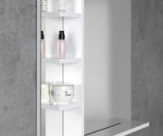 Aqualine Korin Strip Zrcadlo S Led Osvětlením A Policemi 80x70x12cm