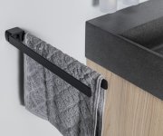 Gedy Pirenei Dvojitý Držák Ručníků Otočný 350mm, černá Mat