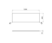 Sapho Odetta Deska Rockstone 1350x12x445mm, Bílá Mat
