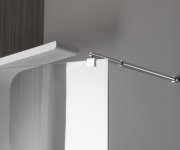 Aqualine Walk-in Zástěna Jednodílná K Instalaci Na Zeď, 900x1900mm, Sklo čiré