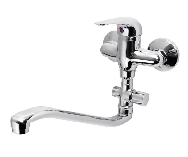 Aqualine 35 Nástěnná Umyvadlová/vanová Baterie, Rozteč 100mm, Chrom