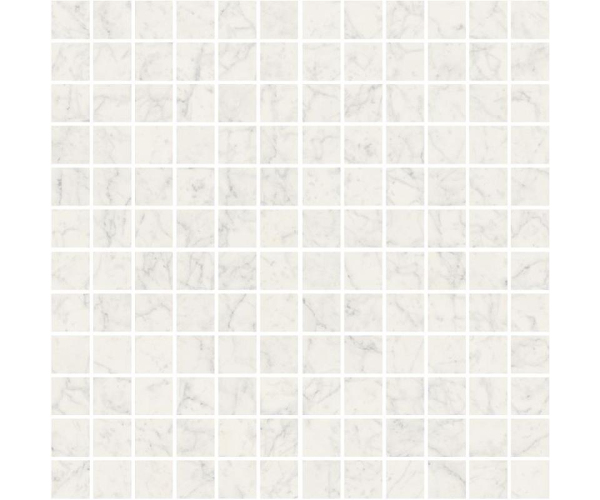 Mozaika jako mramor Fioranese Marmorea Bianco Gioia effect MOSAICO 30x30 (2,5x2,5) Luc. Rett. - bílá