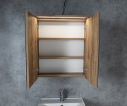 Aqualine Kawa Strip Galerka S Led Osvětlením 60x70x22cm, Dub Emporio