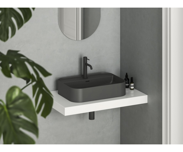 Umyvadlo Ceramic Slim Shelf R - Umyvadlo Ceramic Slim Shelf R 55, s otvorem pro baterii, s