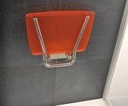 Sprchové sedátko Ovo B II - Sedátko Ovo B II, nerez/orange B8F0000053