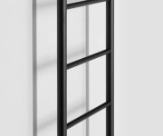 Sapho Shick Nástěnný Sušák Ručníků 500x1344 Mm, Kulatý, černá Mat