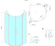 Gelco Loro čtvrtkruhová Sprchová Zástěna 900x900mm, čiré Sklo
