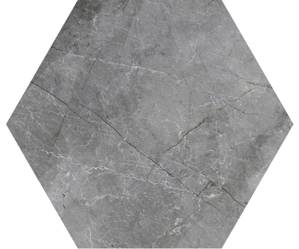 Dlažba jako mramor Codicer Pulpis Zinc Hex 22x25 - šedá