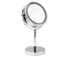 Ridder Daisy Kosmetické Zrcátko Na Postavení Led, ø 150mm, Oboustranné, Chrom
