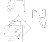 Aqualine Nábytková Nožička, Výška 103mm, černá Mat