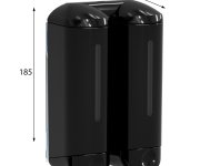 Marplast Shower Medium Dvojitý Dávkovač Tekutého Mýdla, 2x250ml, černá