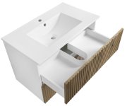 Aqualine Paneda Strip Umyvadlová Skříňka 79,5x55x45,2cm, Dub Emporio
