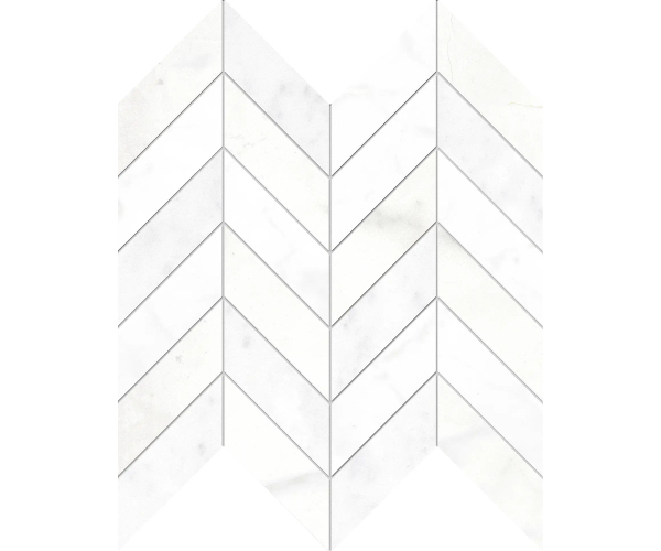 Mozaika jako kámen EdimaxAstor Concert Mosaico Chevron White 30x31 Matt. - bílá