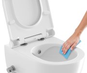 WC Uni Chrome RimOff s bidetovou tryskou - WC s bidetovou tryskou Uni Chrome RimOff, závěsný, bílá X01912
