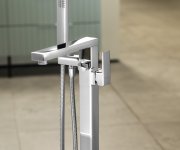 Sapho Cubemix Vanová Baterie S Připojením Do Podlahy, Chrom
