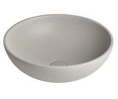 Sapho Turf Betonové Umyvadlo Na Desku, Včetně Výpusti, ø 44cm, Bílý Pískovec
