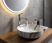 Sapho Rondea Keramické Umyvadlo Na Desku ø 41cm, Bianco Carrara