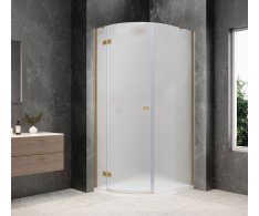 Polysan Globe Gold Matt čtvrtkruhový Sprchový Kout 900x1000mm, Matné Sklo, Levé