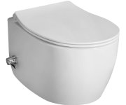 Isvea Sentimenti Cleanwash Závěsná Wc Mísa, Integrovaný Ventil A Bidet. Sprška, Rimless, 36x53cm, Bílá