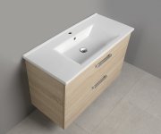 Aqualine Vega Umyvadlová Skříňka 97x60x43,8cm, 2x Zásuvka, Dub Platin