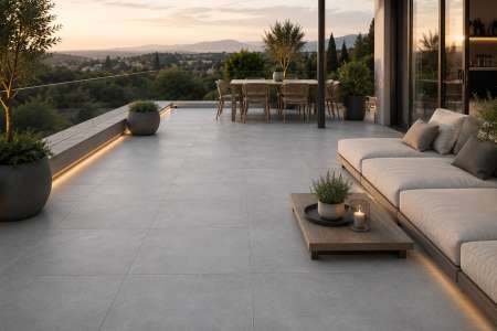 Balkon s dlažbou Sant Agostino Set Concrete Pearl