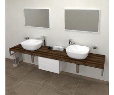 Sapho Avice Deska Pod Umyvadlo 180x50cm, Tl.5cm, Dub Tmavý