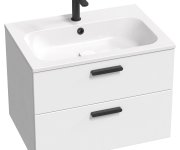 Skříňka Chrome II pod umyvadlo - SD Chrome II 70 skříňka pod umyvadlo bílá, madla černá X000001745