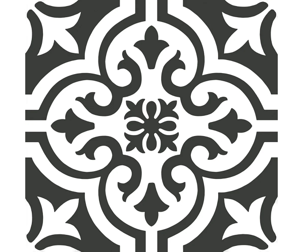 Retro dlažba Xclusive Black&White Garden 20,5x20,5