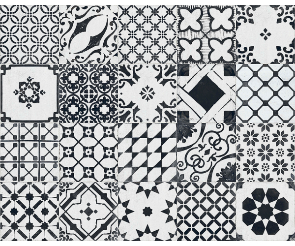 Retro dlažba Xclusive Re_Style Decori Mix White 20,5x20,5
