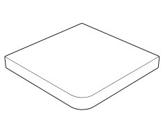 Gres Aragón Esmaltado Classic Isla Malta Esquina redondeada. 33x33