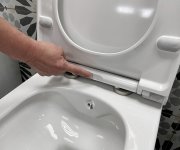 Sapho Závěsné Wc Avva Cleanwash , Integr. Baterie A Bidet. Sprška S Podomítkovou Nádržkou A Tlačítkem Schwab, Bílá