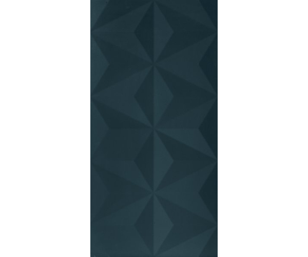 Vzorovaný dekor Marca Corona 4D Diamond Deep Blue 40x80 Matt.  - modrá