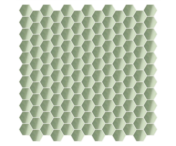 Mozaika Appiani Eden Muschio 30x30 Hexagon Luc. - zelená