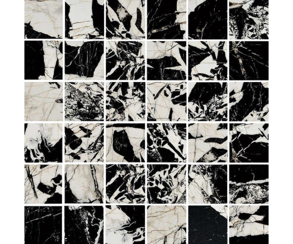 Dlažba jako kámen Fioranese Prestige Mosaico Black Antique Effect 30x30 Matt. Rett.