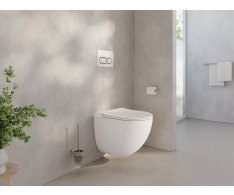 WC Chrome AquaSpin set, včetně sedátka SoftClose - WC Chrome AquaSpin set, závěsný, bílá