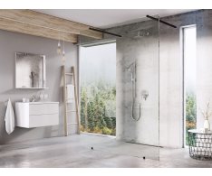 Sprchový kout Walk-In model Free - Walk-In Free Set 120, černá+transparent