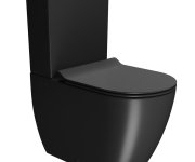 Gsi Pura Wc Kombi, Swirlflush, Spodní/zadní Odpad, černá Dual-mat