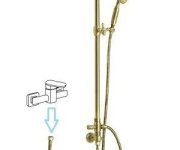 Sapho Vanity Sprchový Sloup K Napojení Na Baterii, Hlavová, Ruční Sprcha, Bronz