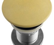 Sapho Umyvadlová Výpust 5/4“, Click-clack, Betonová Zátka, 10-80mm, žlutá Mat