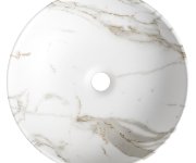 Sapho Rondane Keramické Umyvadlo Na Desku ø 41cm, Bianco Carrara