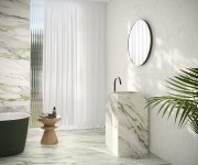 Dlažba jako mramor APE Arabescato Green 60X120 Matt. Rett. - bílá