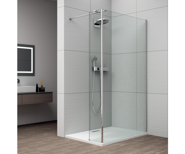 Polysan Esca Chrom Sprchová Zástěna S Instalací Ke Stěně 1500mm A Přídavným Panel
