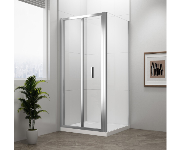 Polysan Easy čtvercový Sprchový Kout 700x700mm, Skládací Dveře, L/p Varianta, čiré Sklo