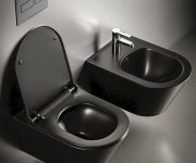 Sapho Avva Bidet Závěsný 35,5x53 Cm, černá Mat